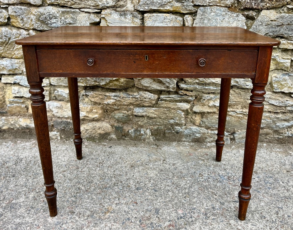 Victorian Country Oak Side Table View III