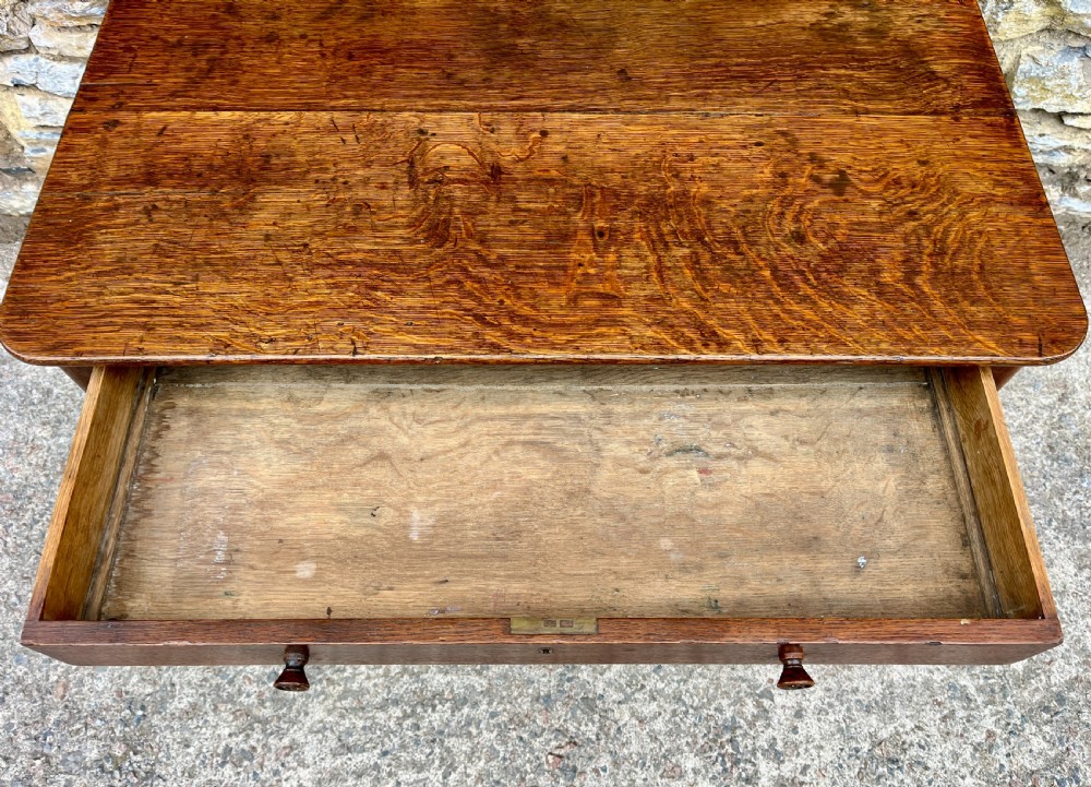 Victorian Country Oak Side Table View V