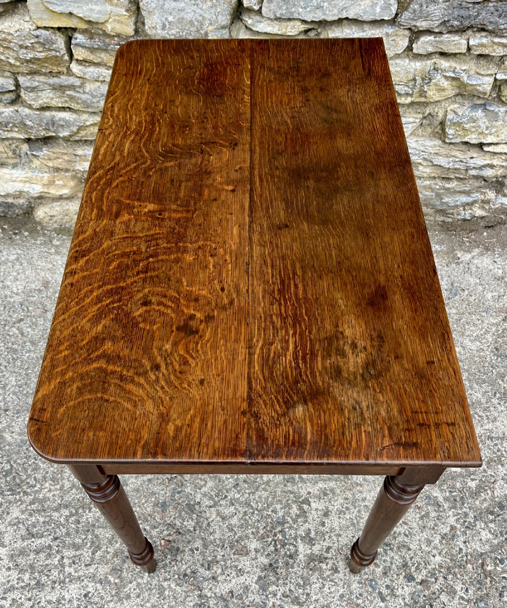 Victorian Country Oak Side Table View XII