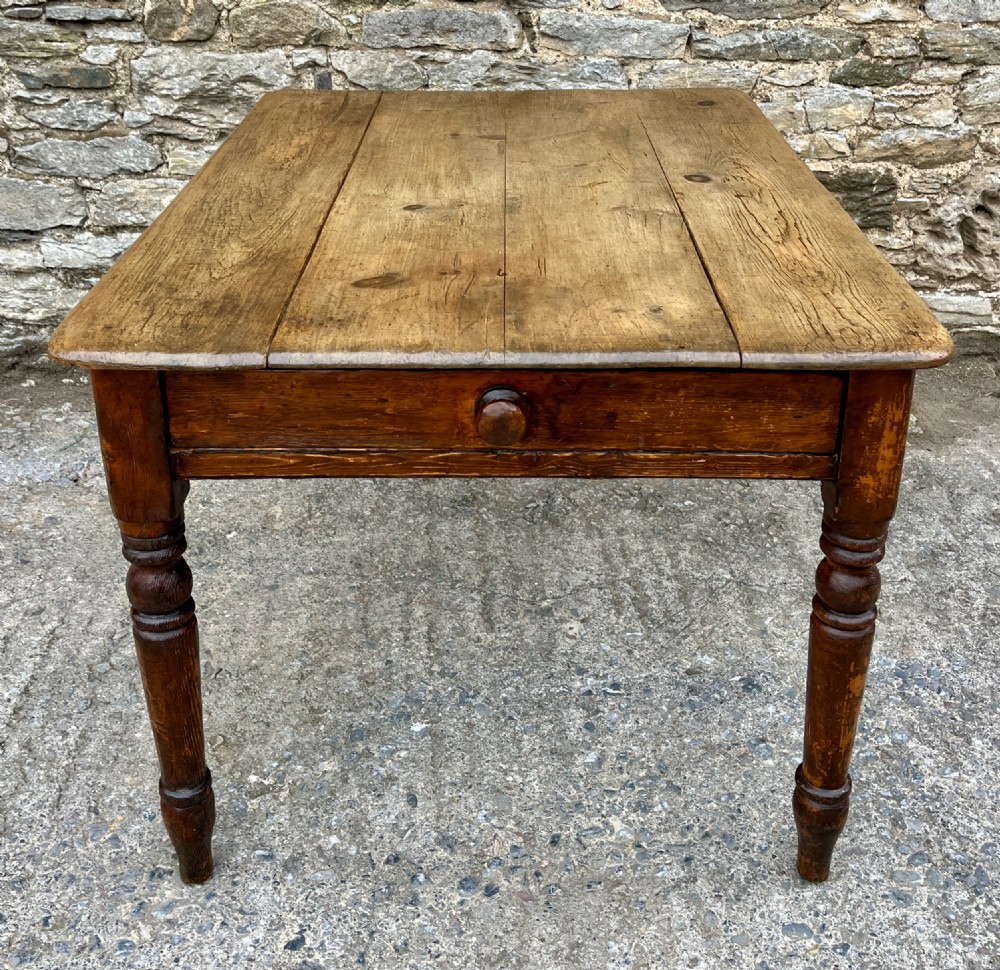 Victorian Pine Farmhouse Table View XII