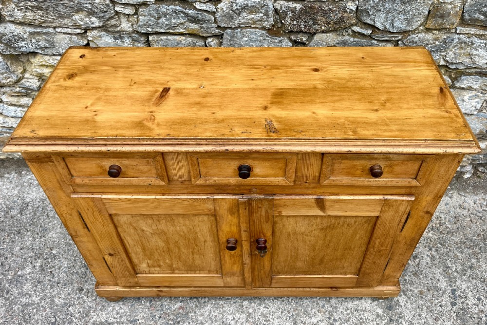 Large Antique Stripped Pine Sideboard View V