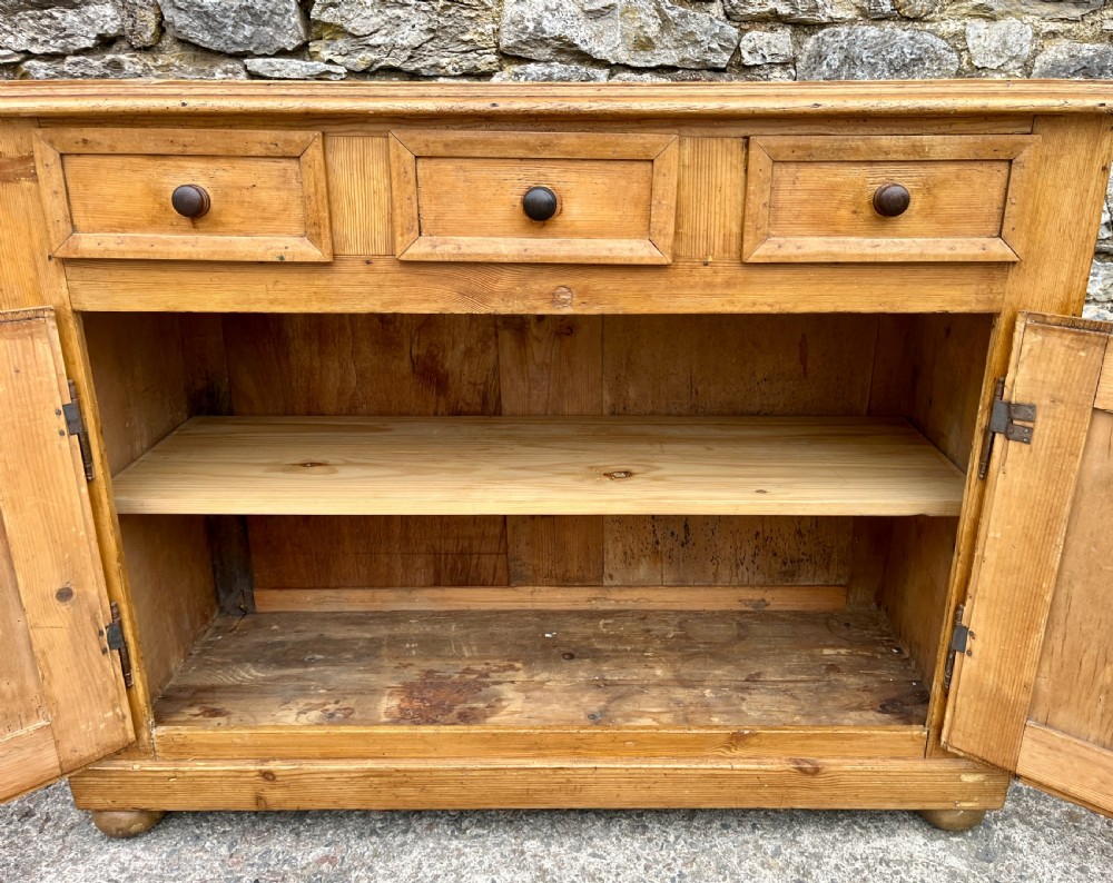 Large Antique Stripped Pine Sideboard View XI