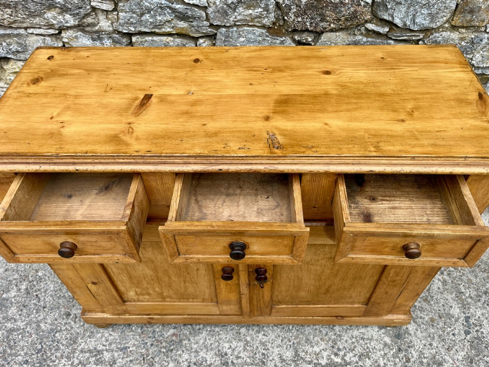 Large Antique Stripped Pine Sideboard View XIV