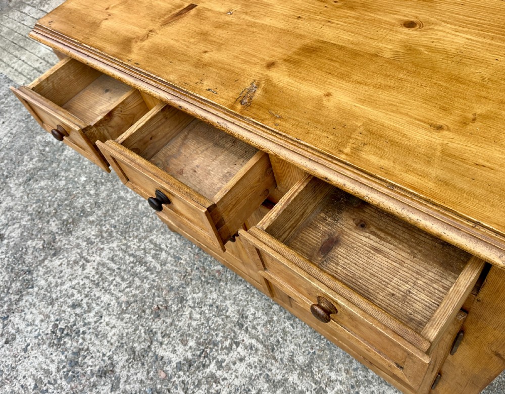 Large Antique Stripped Pine Sideboard View XV
