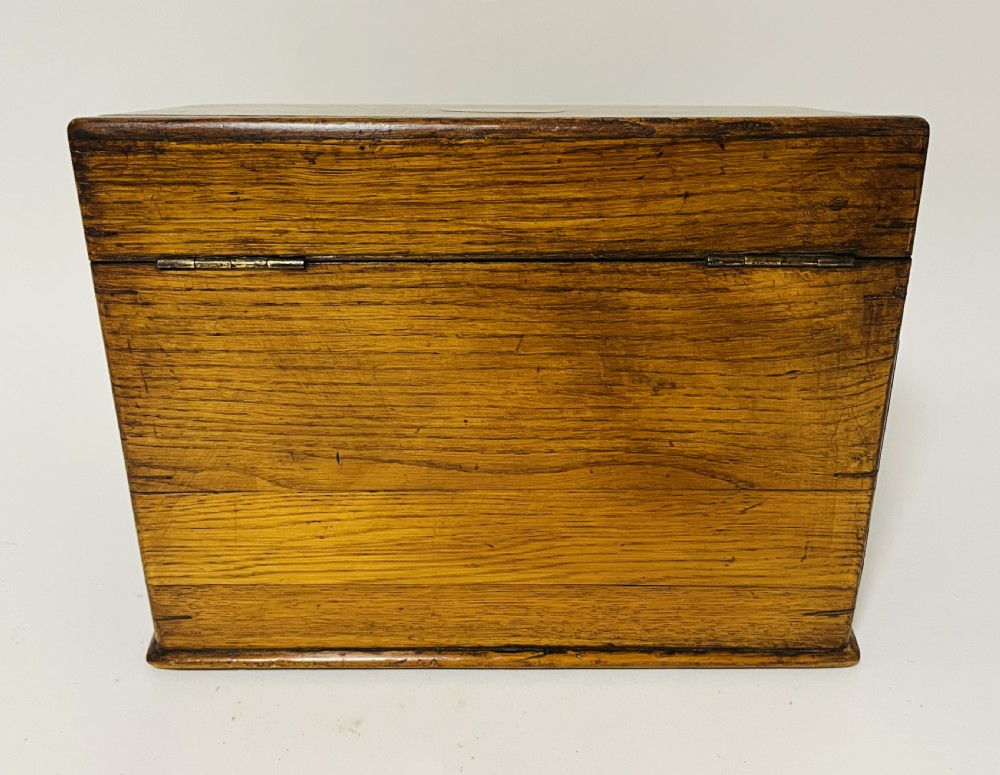 Antique Oak Stationery Box View VIII