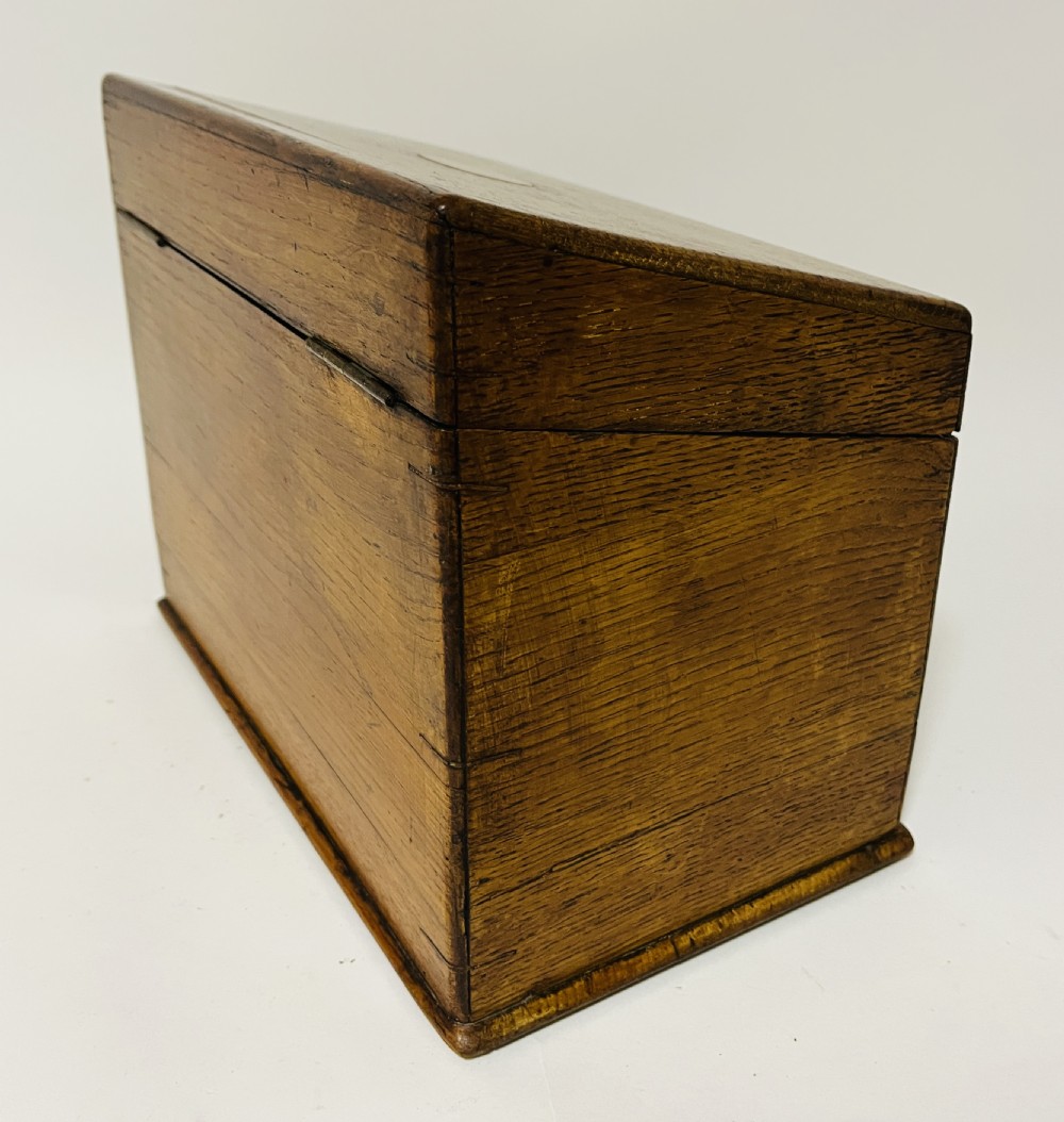 Antique Oak Stationery Box View X
