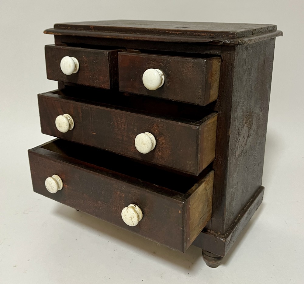 Antique Miniature Apprentice Chest of Drawers View V