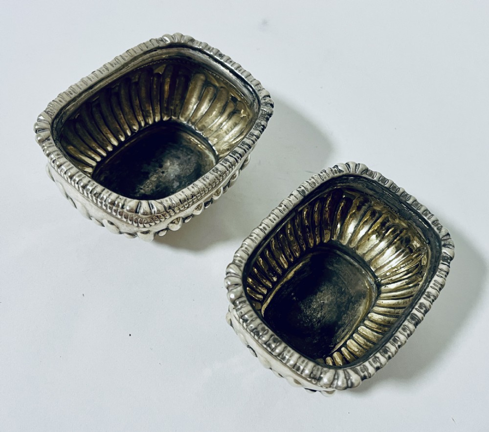 Pair of Victorian Silver Salts View III