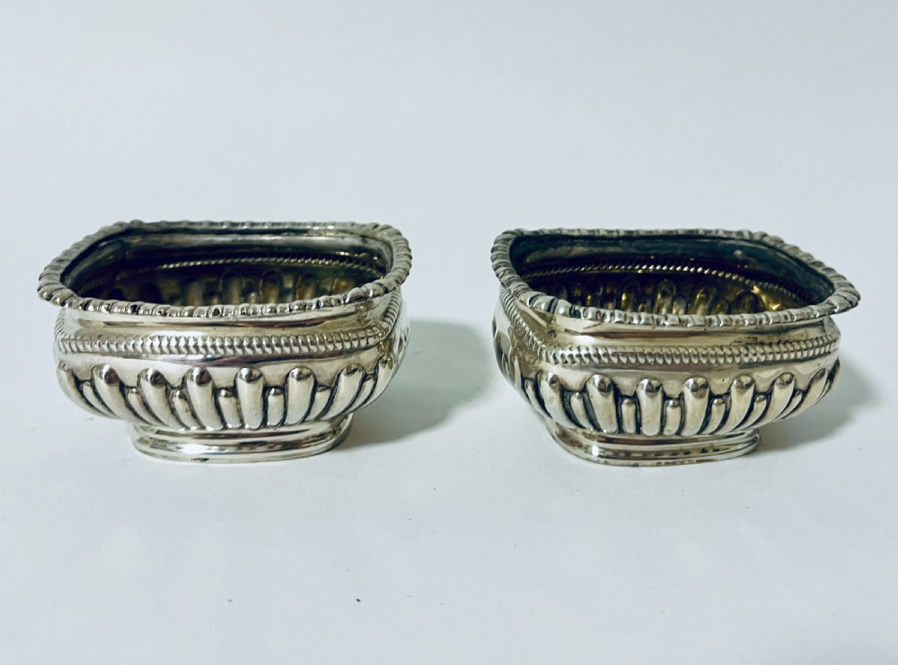 Pair of Victorian Silver Salts View V
