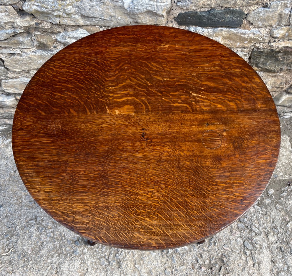 Georgian Oak Tilt Top Wine Table View V