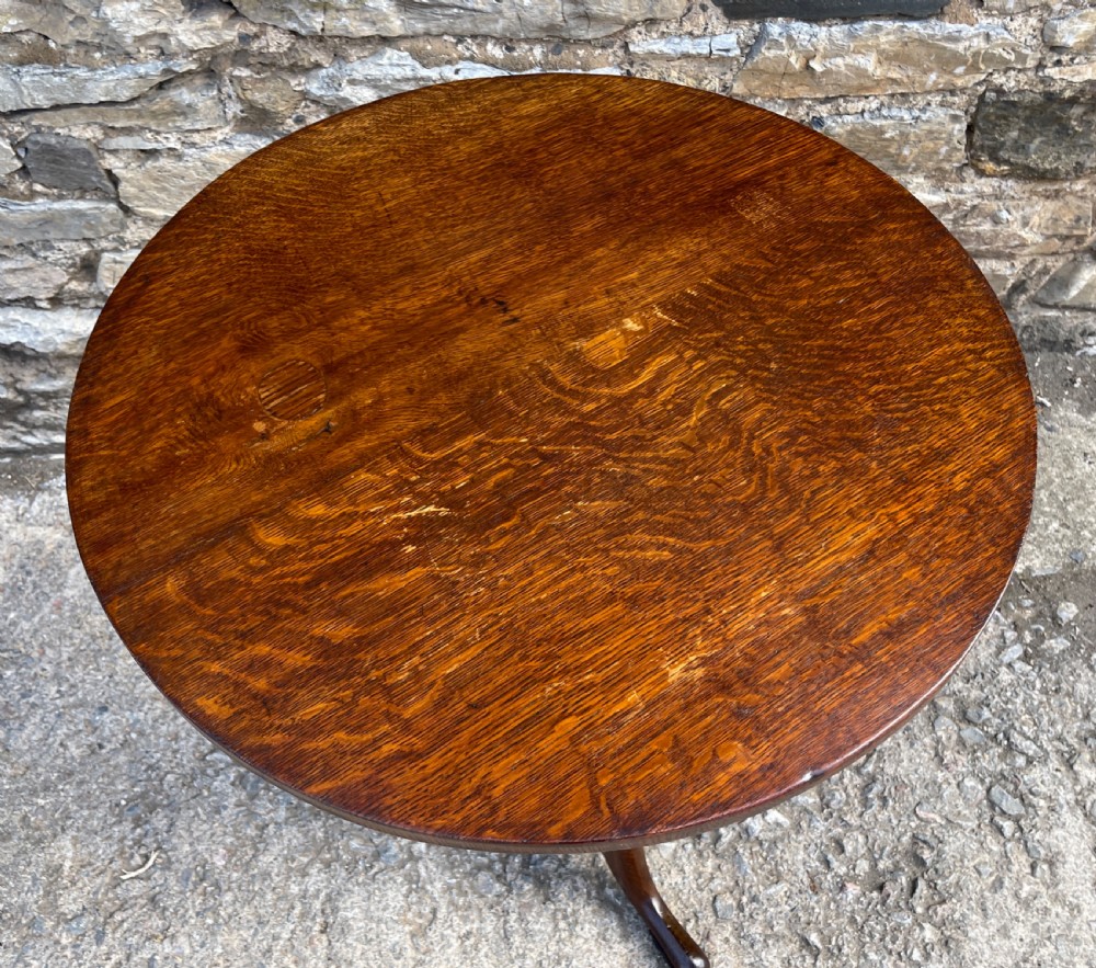 Georgian Oak Tilt Top Wine Table View VII