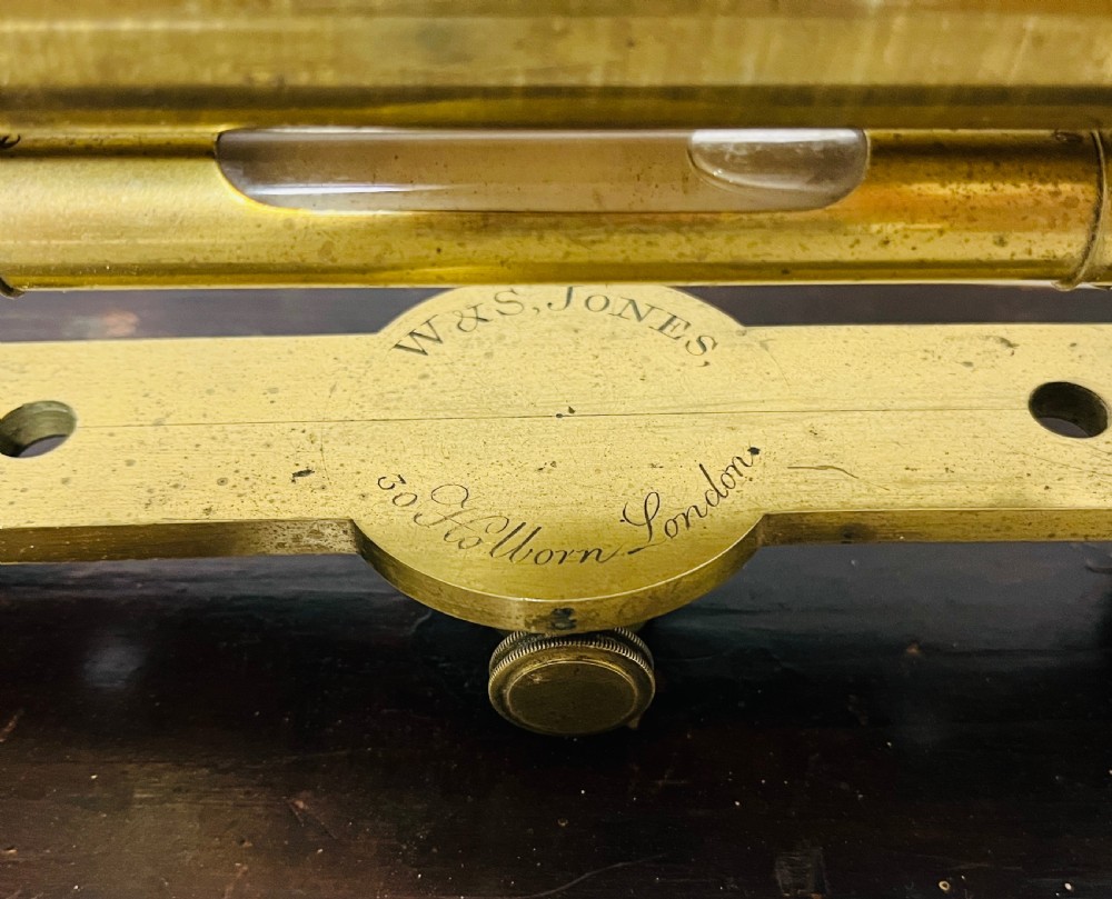 Antique Brass Surveyor's Level by W&S Jones View II