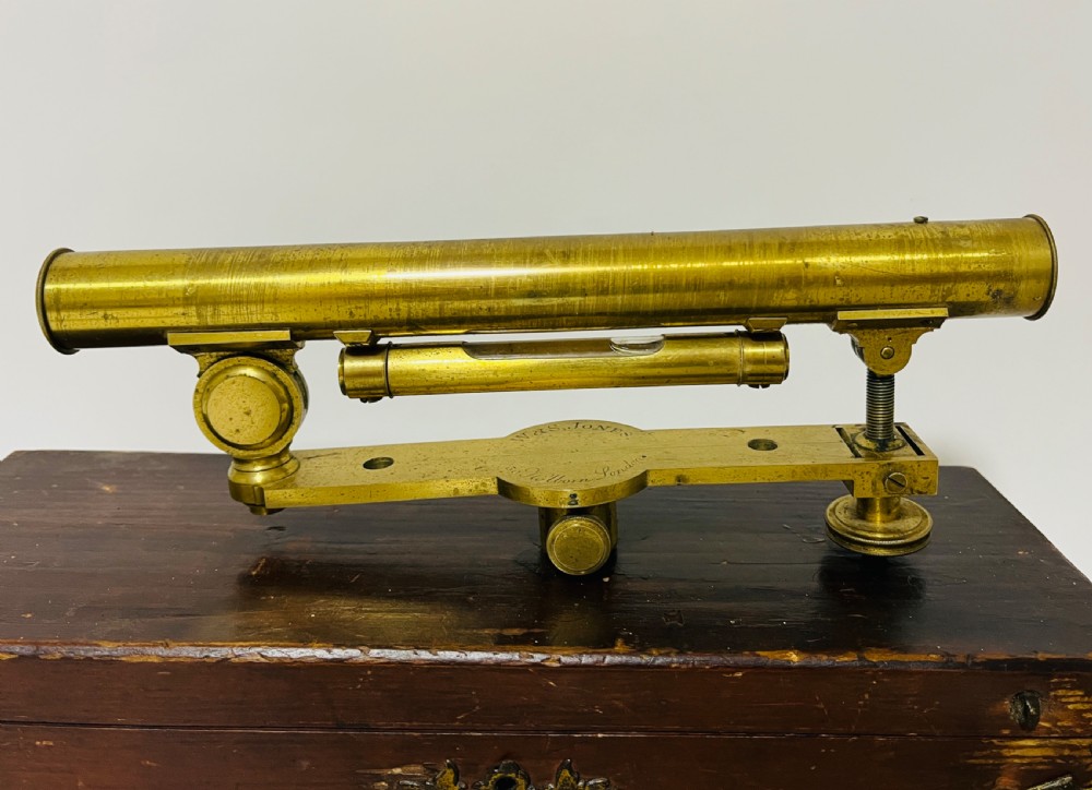 Antique Brass Surveyor's Level by W&S Jones View V