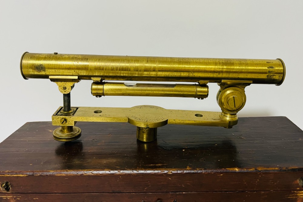 Antique Brass Surveyor's Level by W&S Jones View VIII