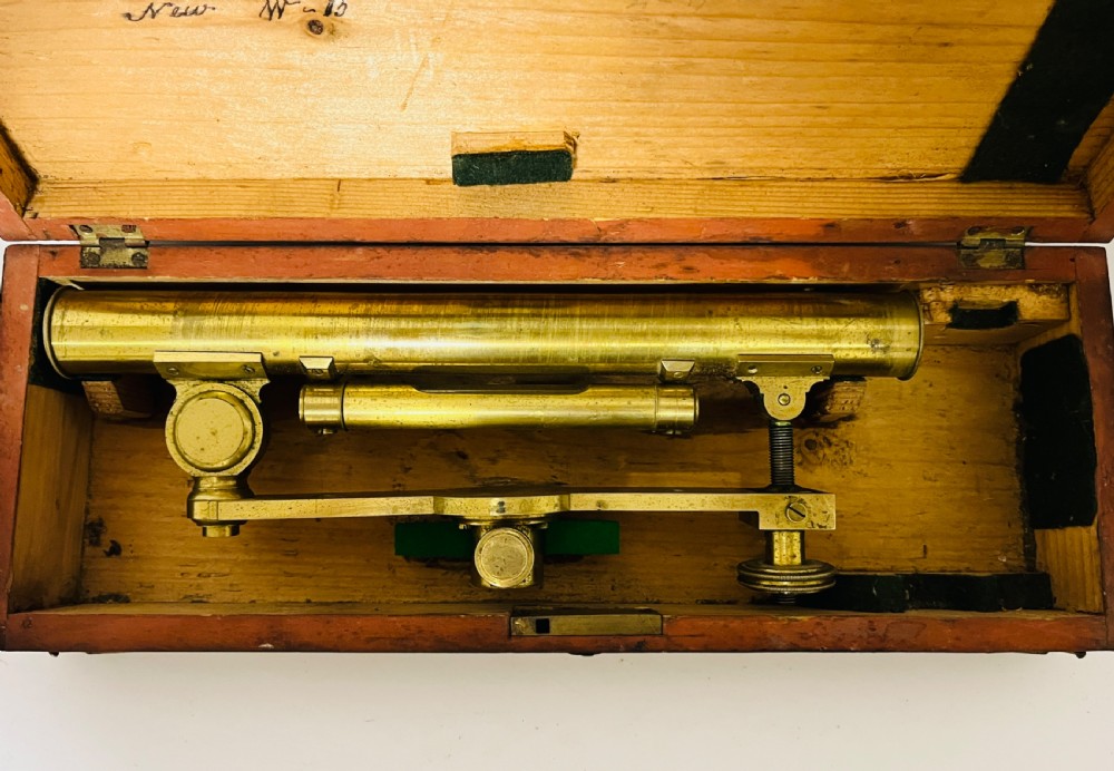 Antique Brass Surveyor's Level by W&S Jones View XIII