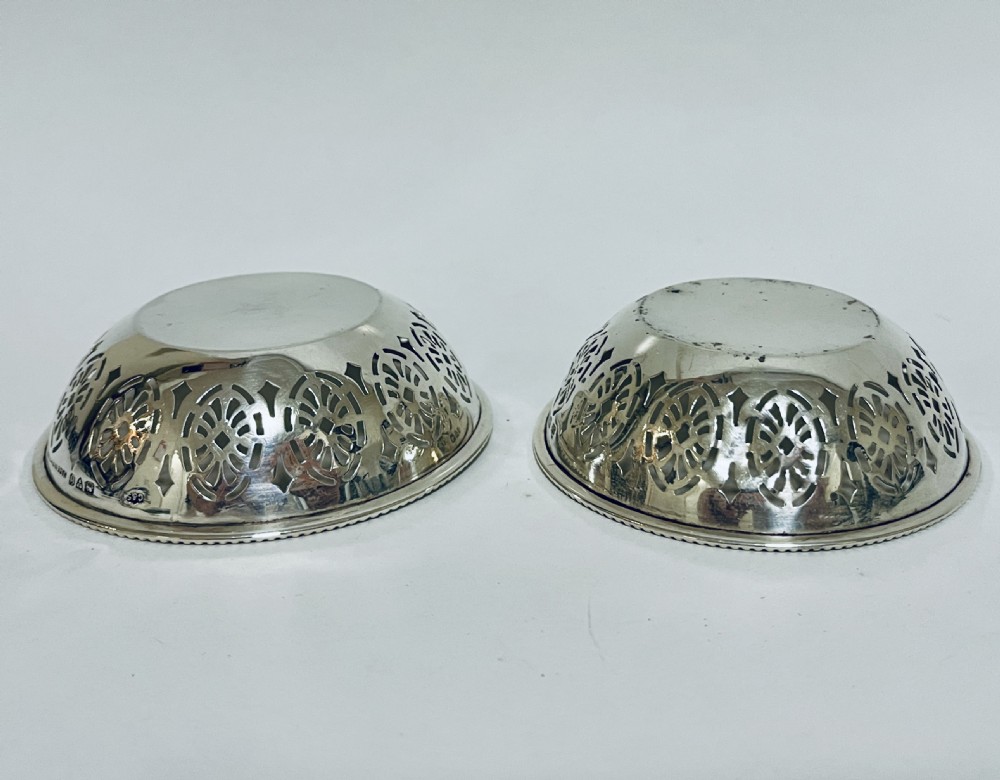 Pair of Antique Silver Pin Dishes View VI