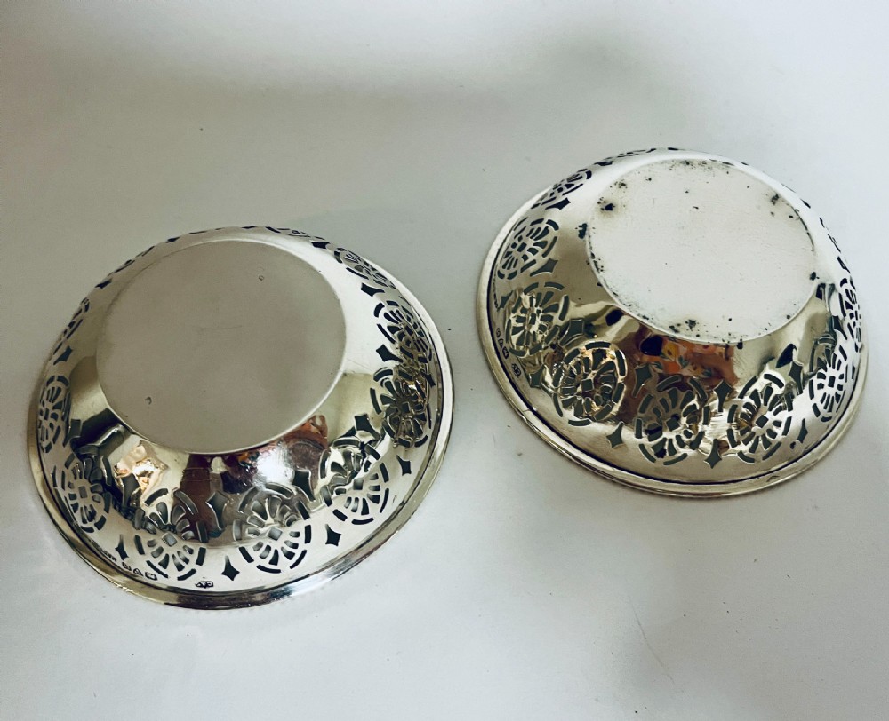 Pair of Antique Silver Pin Dishes View VII