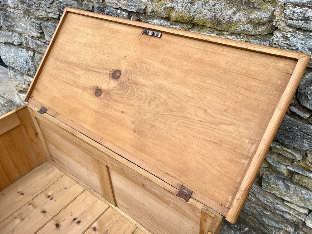 Antique Pine Mule Chest View XI