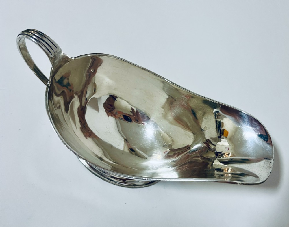 Antique Silver Sauce Boat View VII
