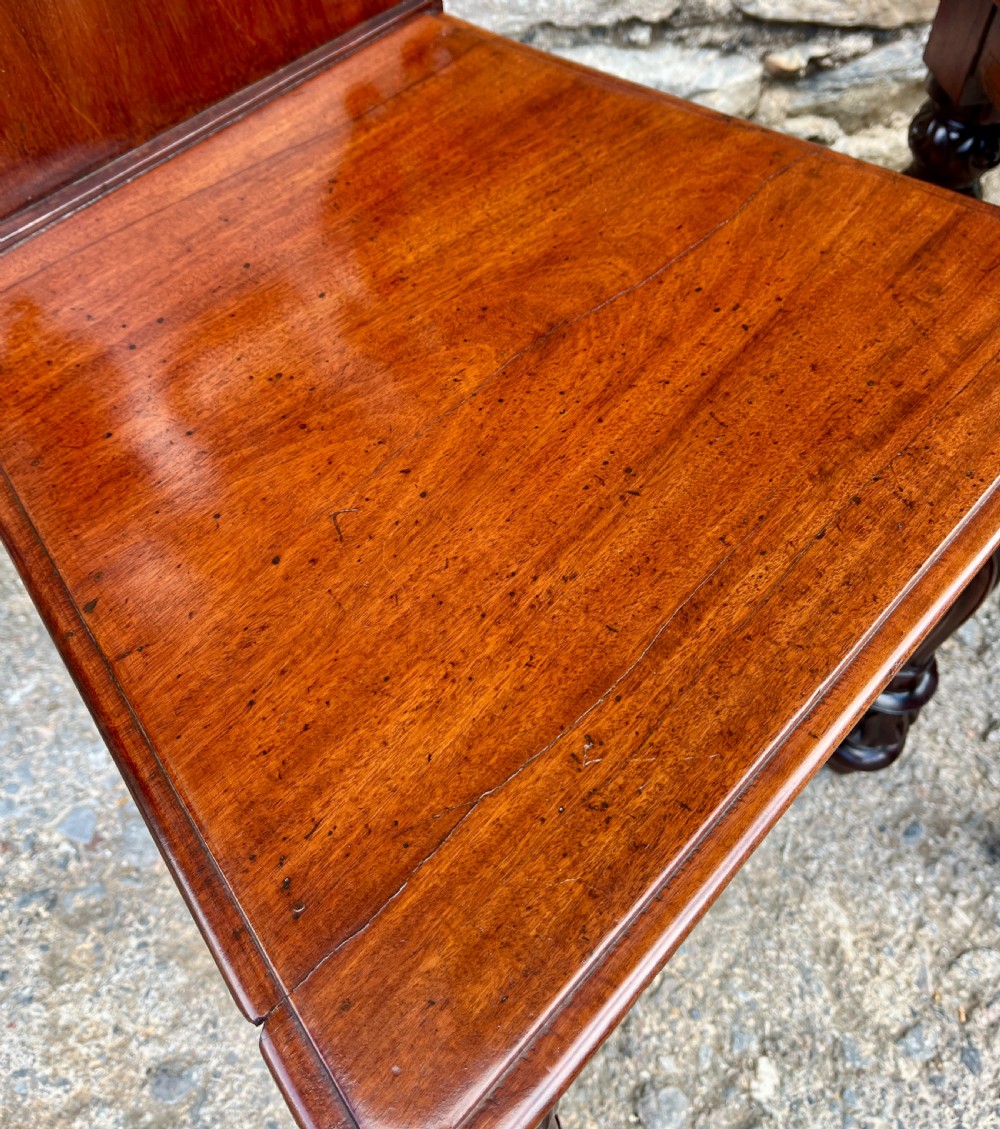 Pair of Victorian Mahogany Hall Chairs View X