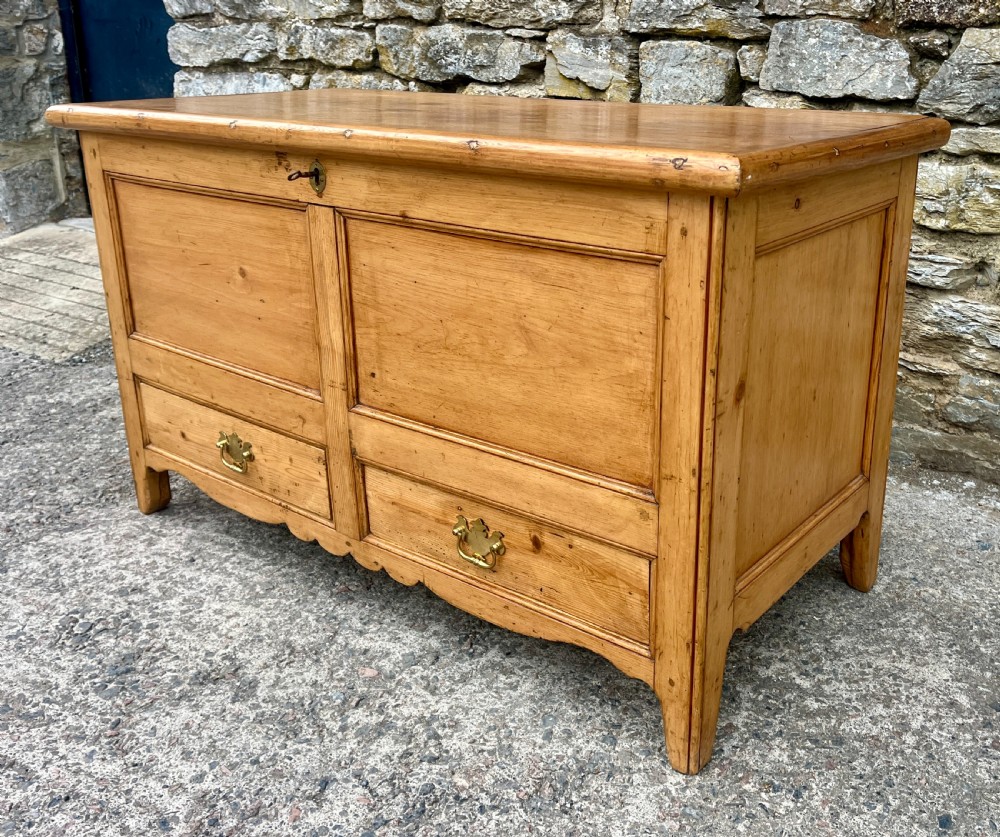 Antique Pine Mule Chest View X