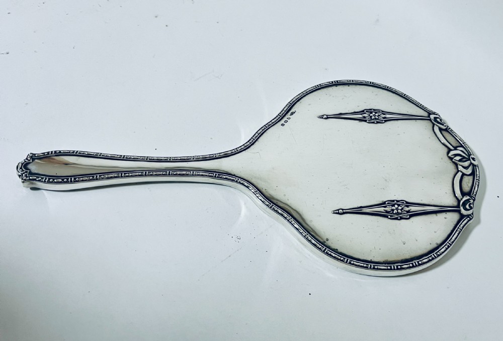 Antique Silver Hand Mirror