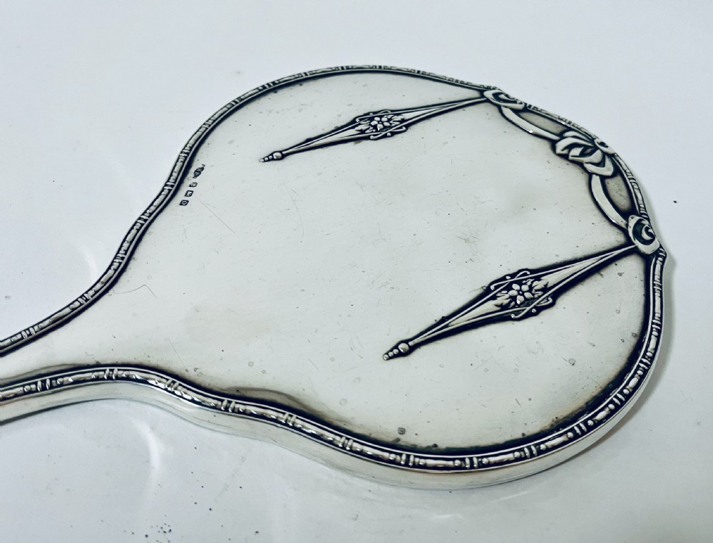 Antique Silver Hand Mirror View IV