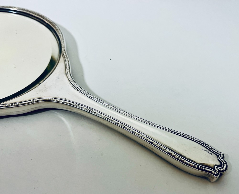 Antique Silver Hand Mirror View VIII