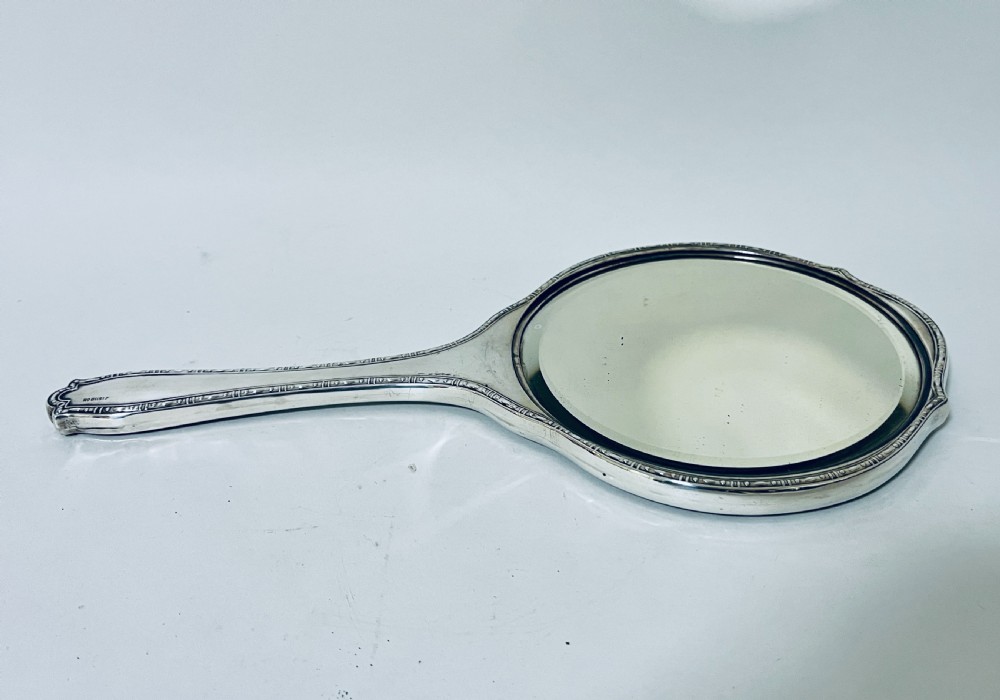 Antique Silver Hand Mirror View XII