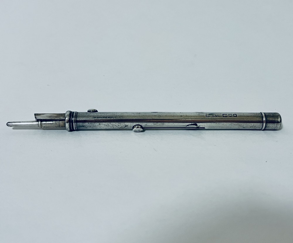Victorian Silver Propelling Pen and Pencil