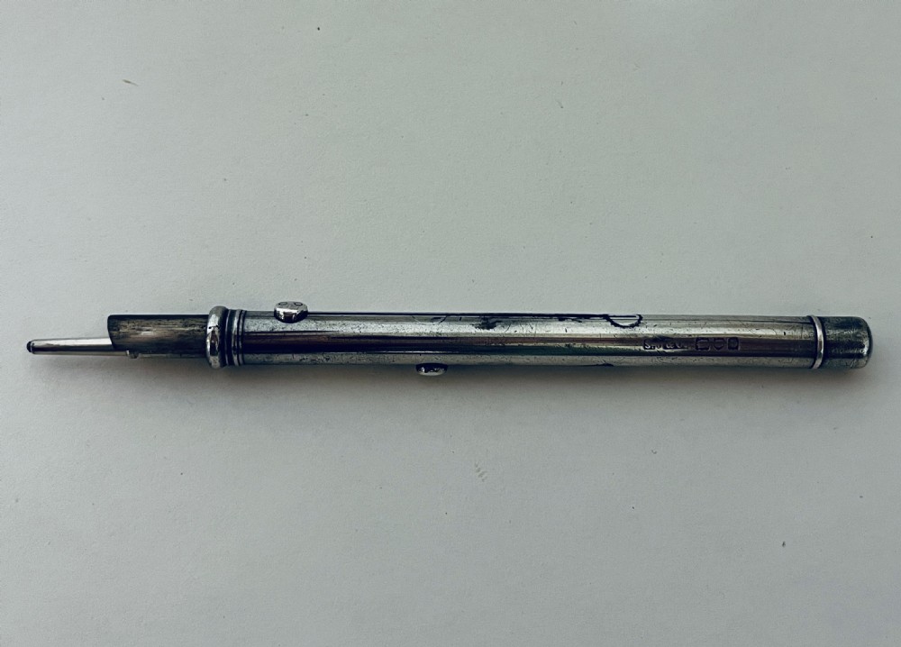 Victorian Silver Propelling Pen and Pencil View III