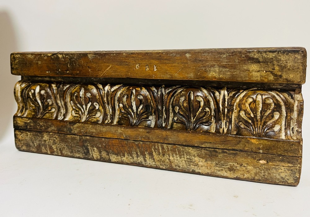 Set of 3 Antique Wooden Plaster Moulds View III