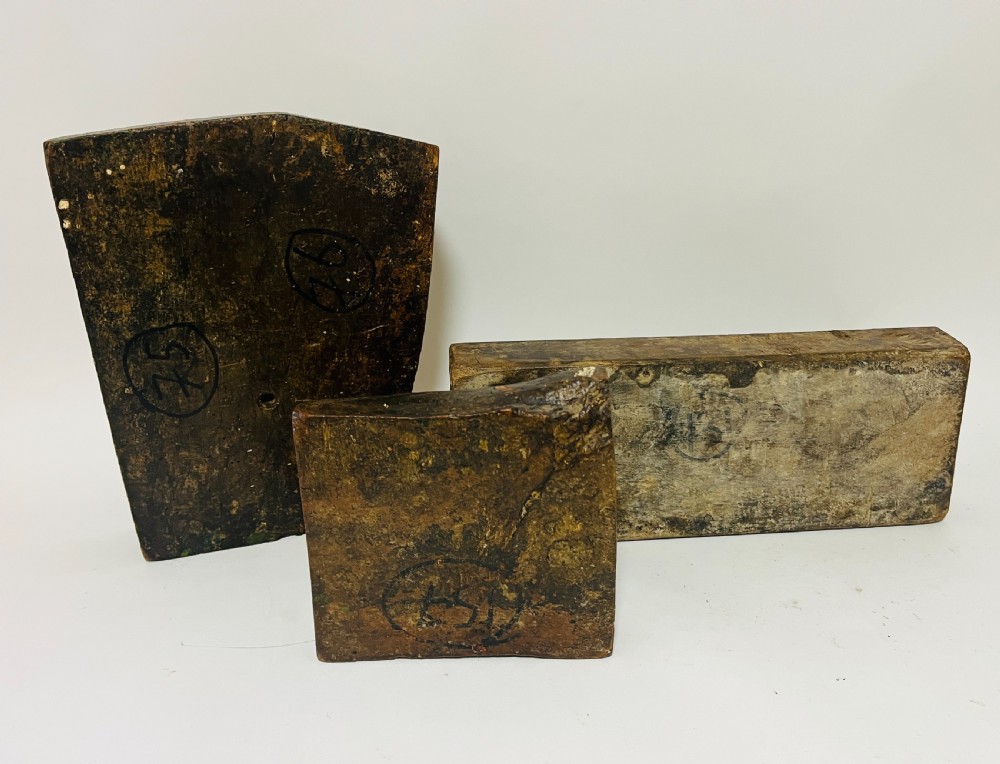 Set of 3 Antique Wooden Plaster Moulds View VI