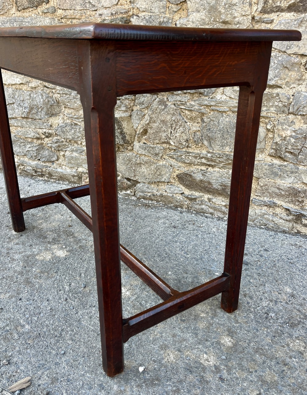 Antique Oak Console Table View VI