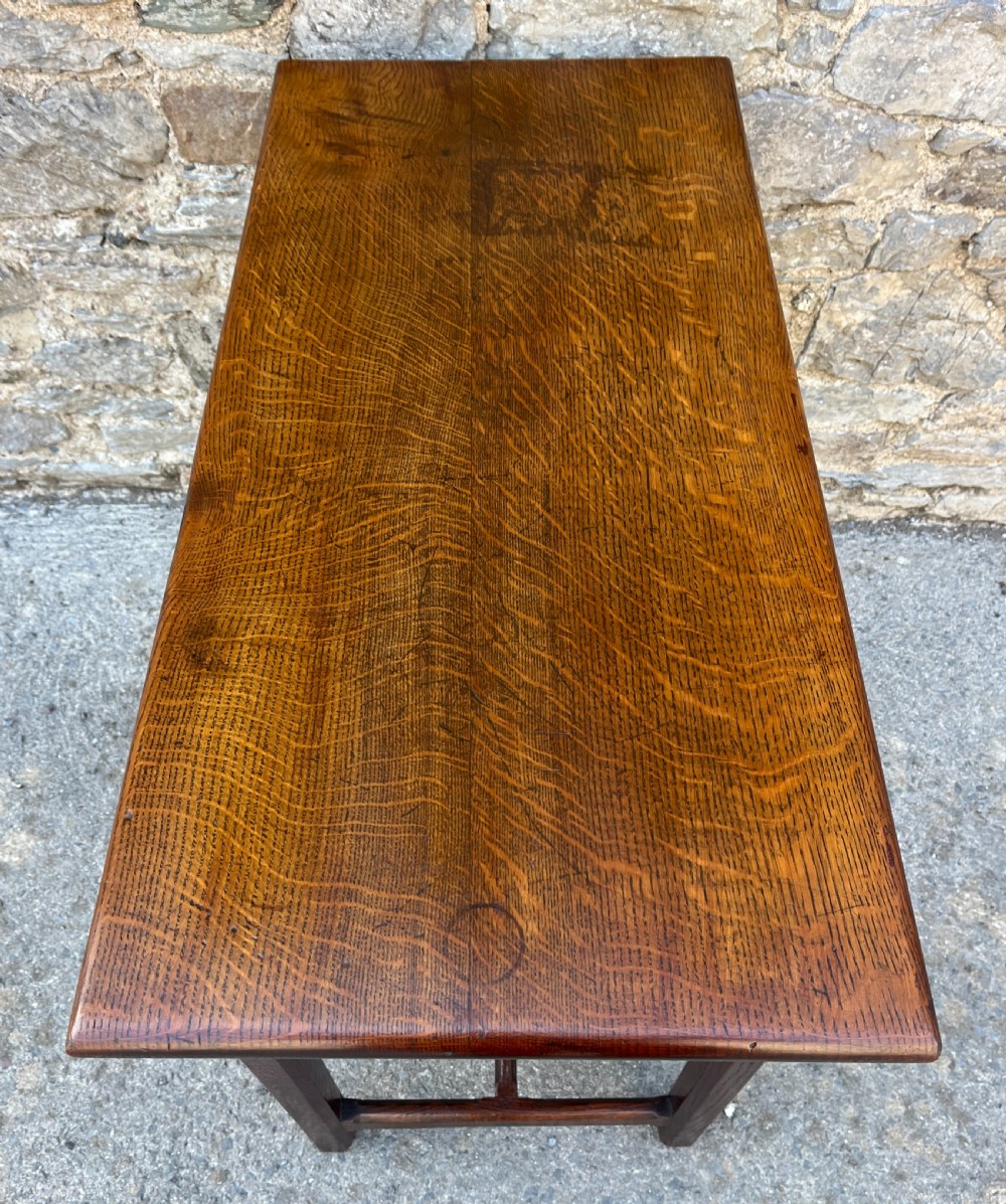 Antique Oak Console Table View XI