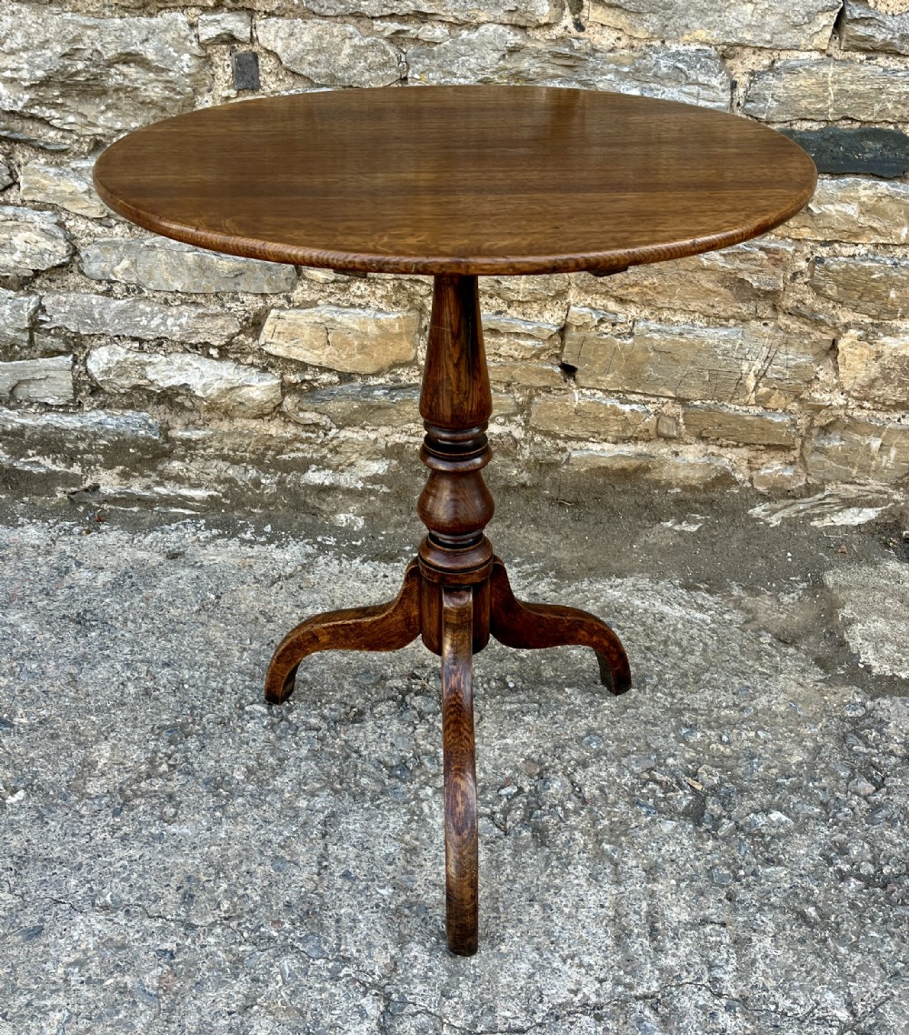 Georgian Oak Tilt Top Wine Table