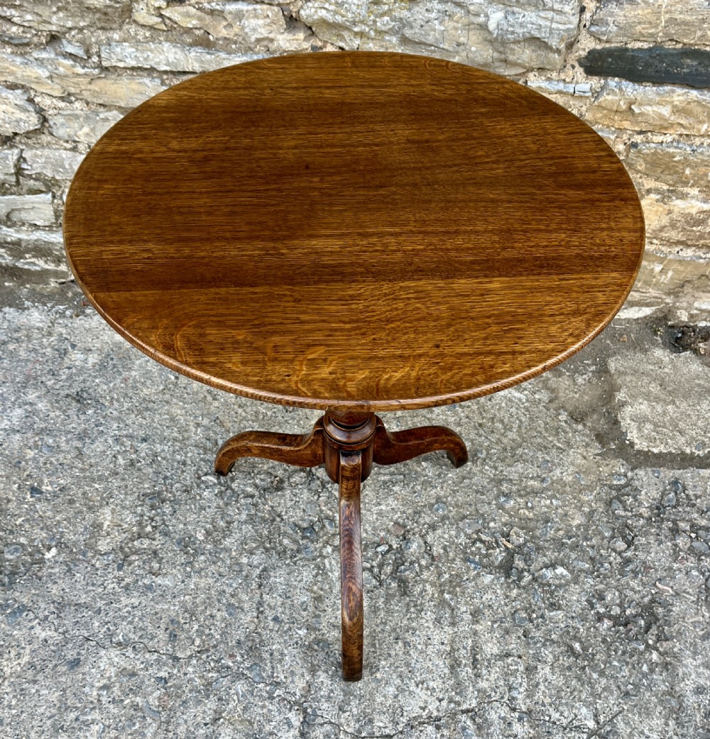 Georgian Oak Tilt Top Wine Table View III