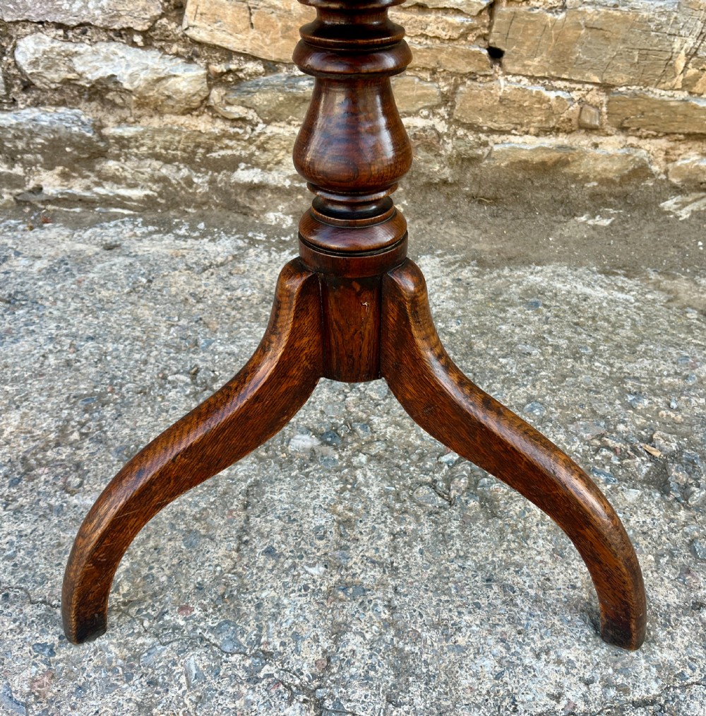 Georgian Oak Tilt Top Wine Table View IV