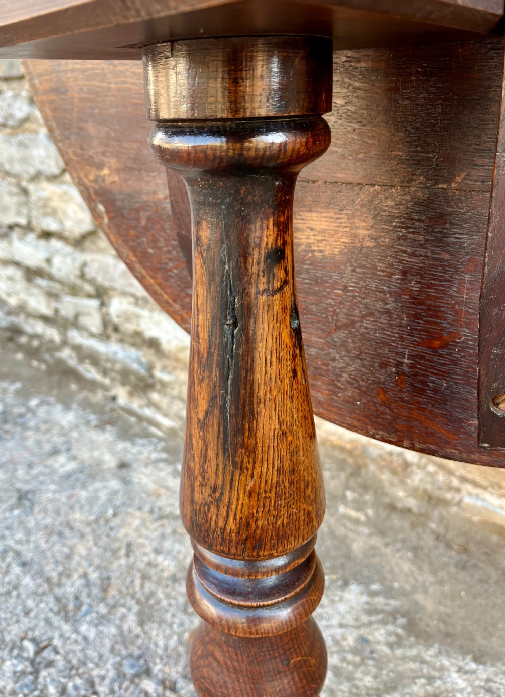 Georgian Oak Tilt Top Wine Table View VII