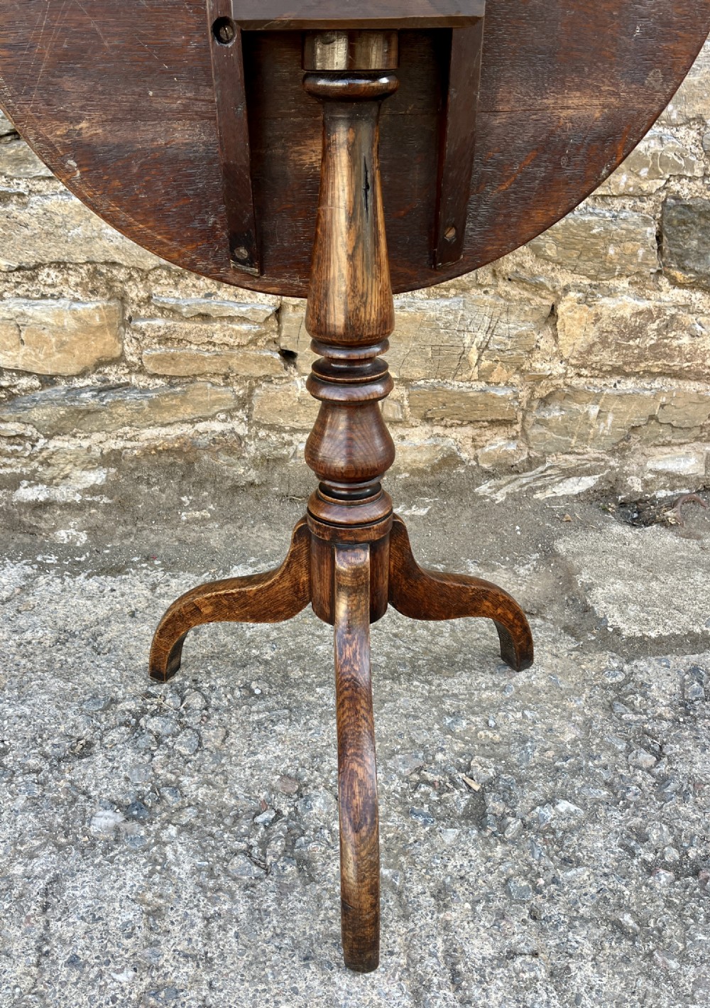 Georgian Oak Tilt Top Wine Table View VIII