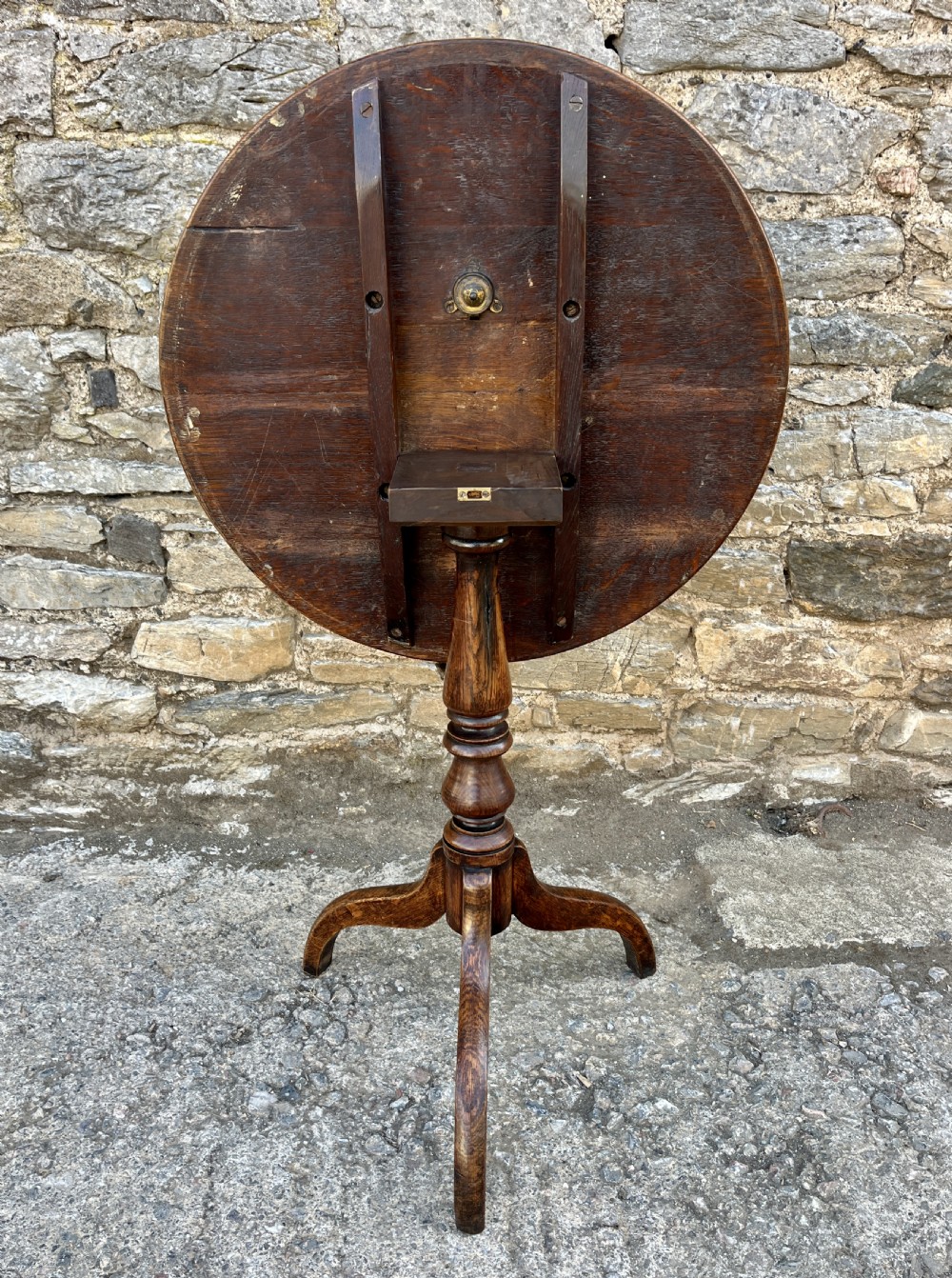 Georgian Oak Tilt Top Wine Table View X