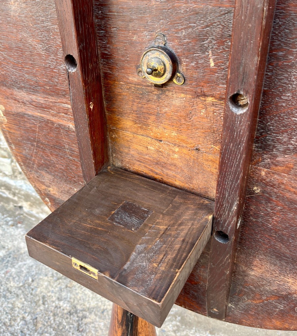 Georgian Oak Tilt Top Wine Table View XII