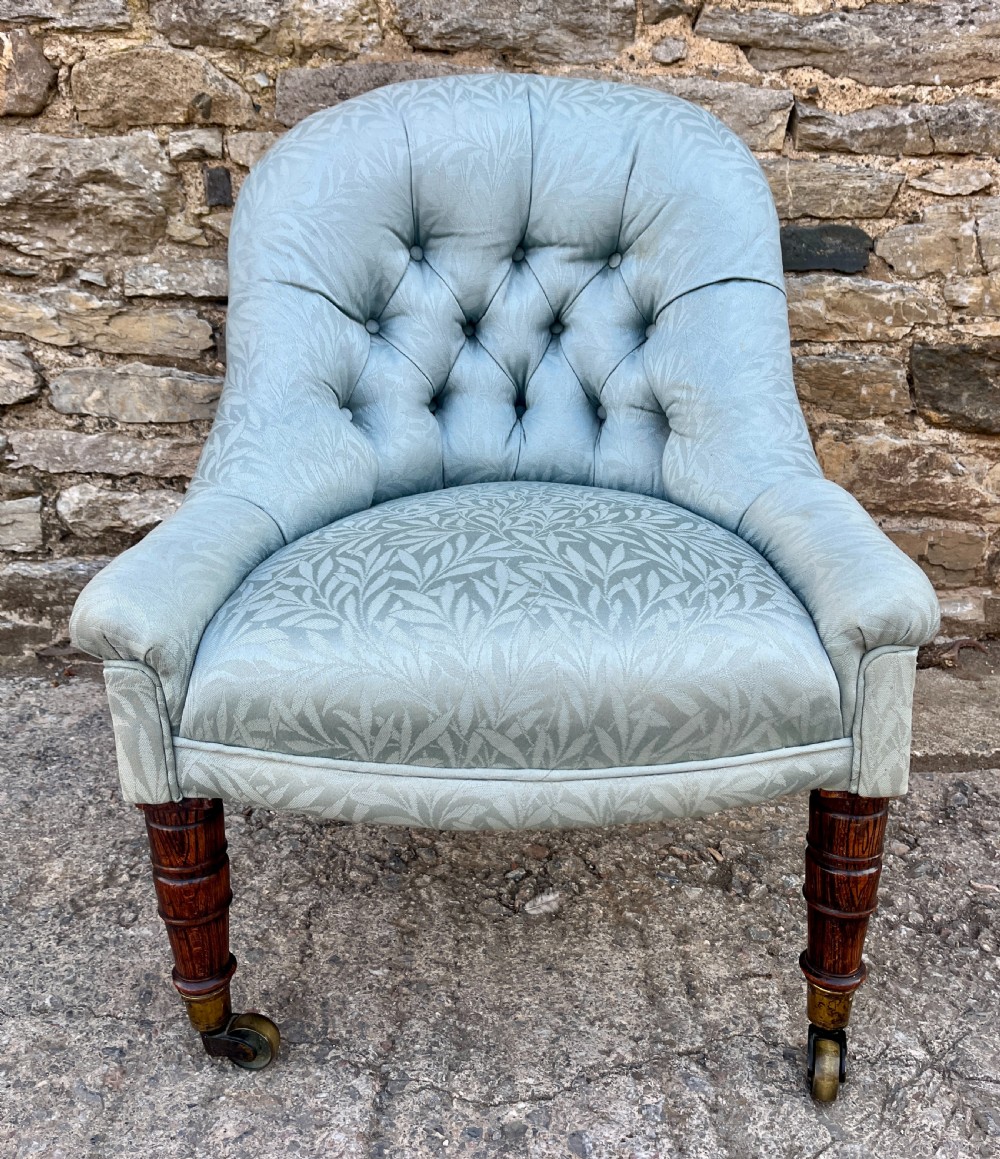 Small Victorian Button Back Nursing Chair View II