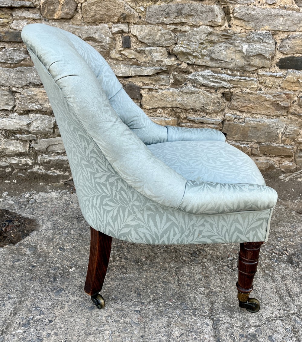 Small Victorian Button Back Nursing Chair View IX