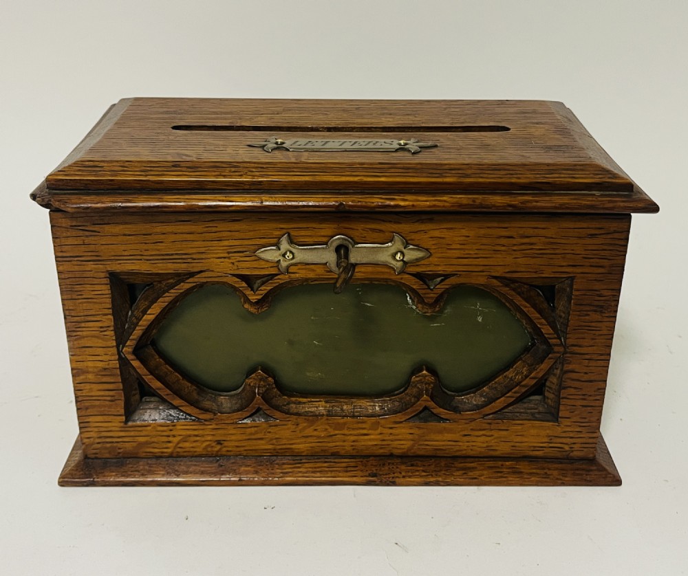 Antique Oak Letter Box