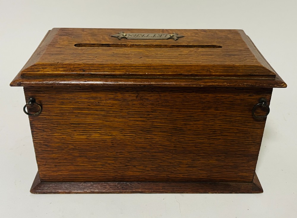 Antique Oak Letter Box View IV