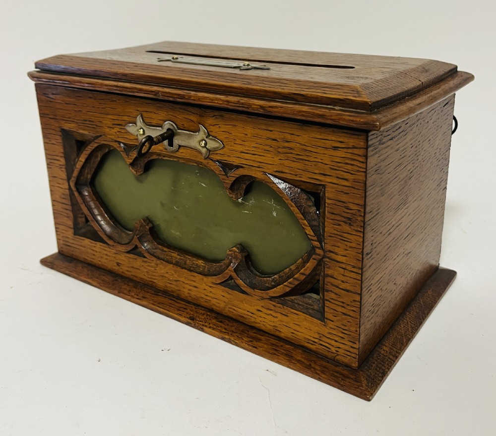Antique Oak Letter Box View VII