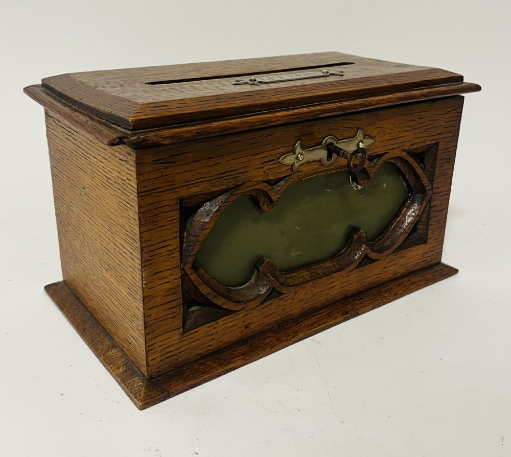 Antique Oak Letter Box View IX