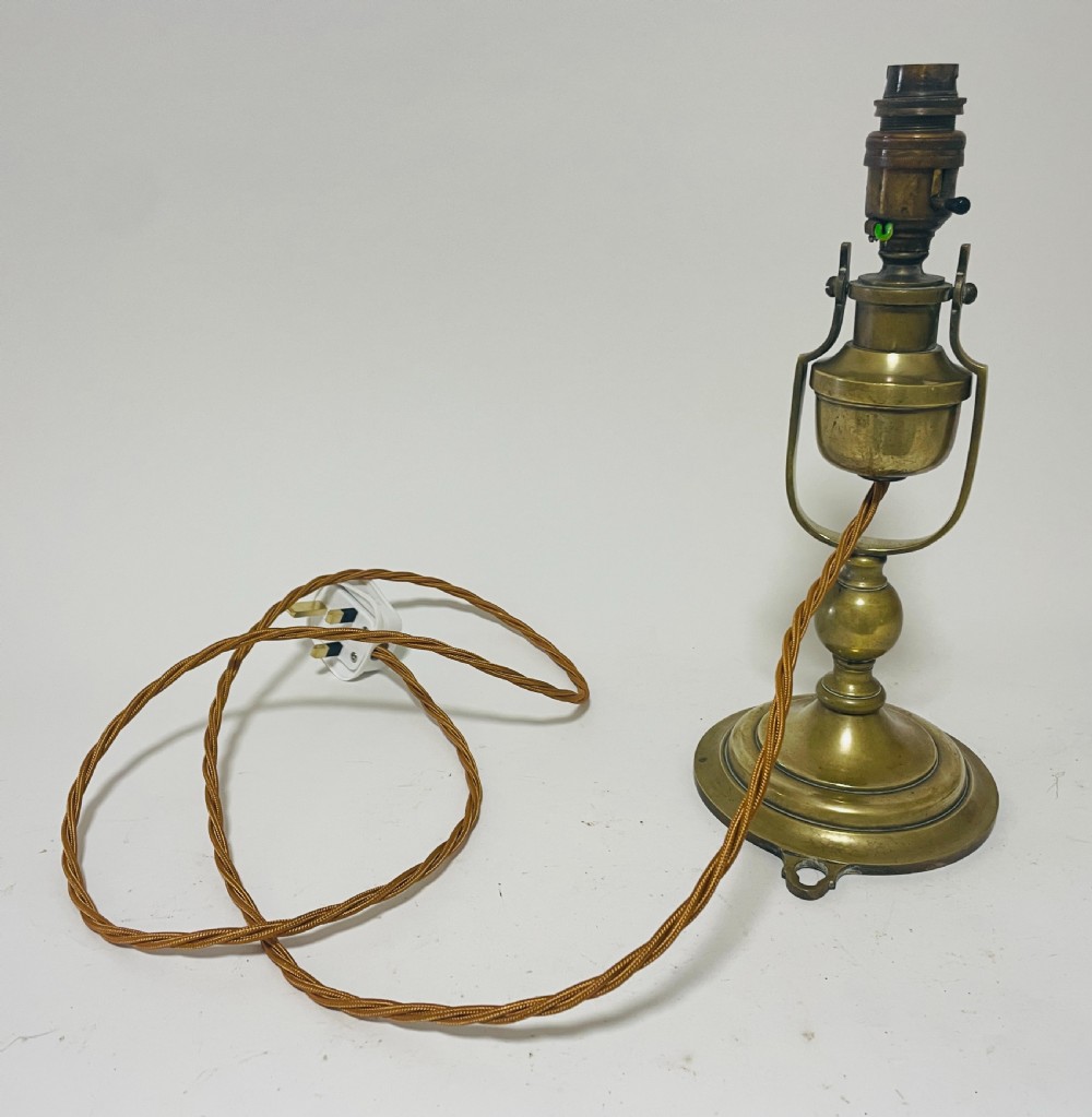 Antique Brass Ship's Gimbal Lamp View XII