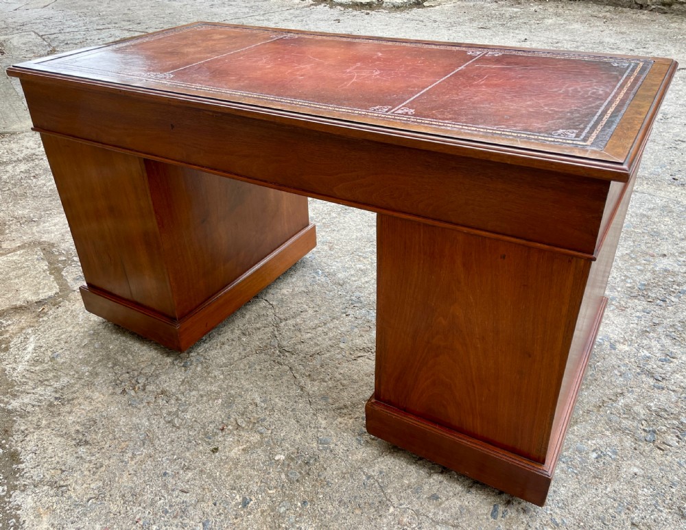 Antique Burr Walnut Pedestal Desk View XVIII